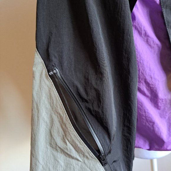 Alexander Wang Off-the-Shoulder Colorblock Wind-Resistant Jacket Size XS - Picture 4 of 16